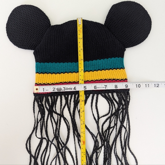 Disney Park Mickey Mouse Ears Hat BUNDLE Jamaica Reggae Rasta Dread Locks Beanie - Picture 3 of 13